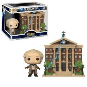 Back To The Future Pop Town Vinyl Figure Doc W/ Clock Tower