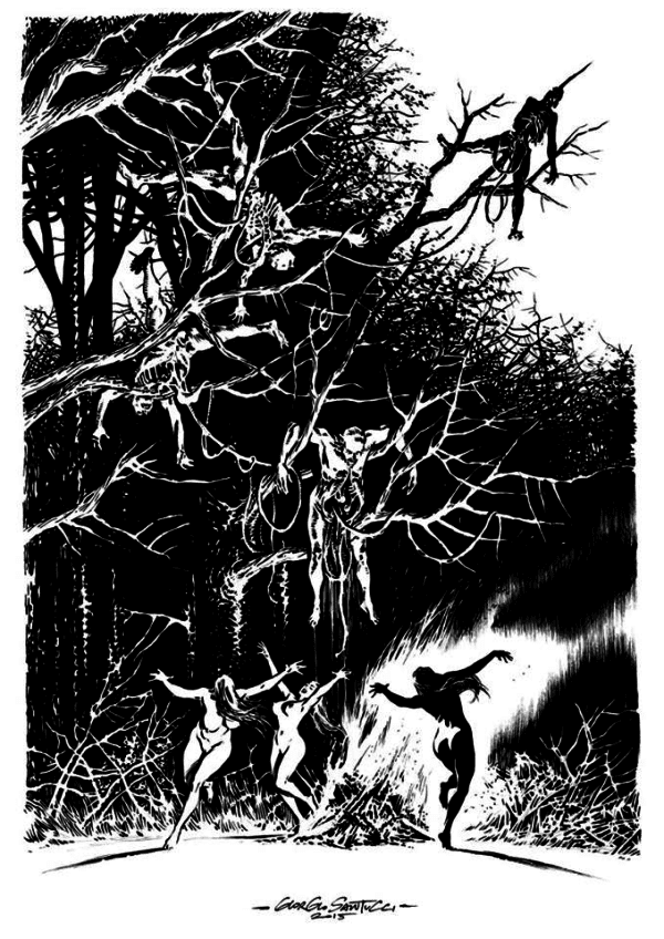 Litografia A3 The Cannibal Family Santucci - 150 Esemplari