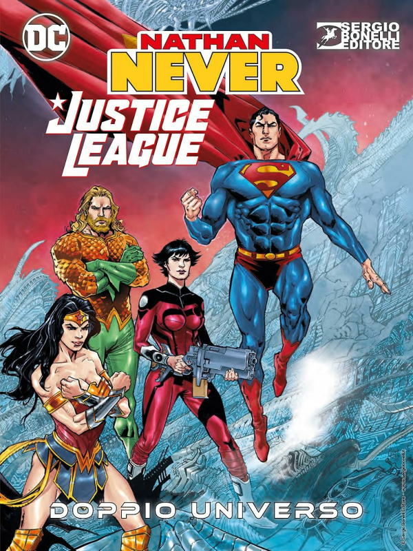 Nathan Never Justice League Doppio Universo Justice Cover