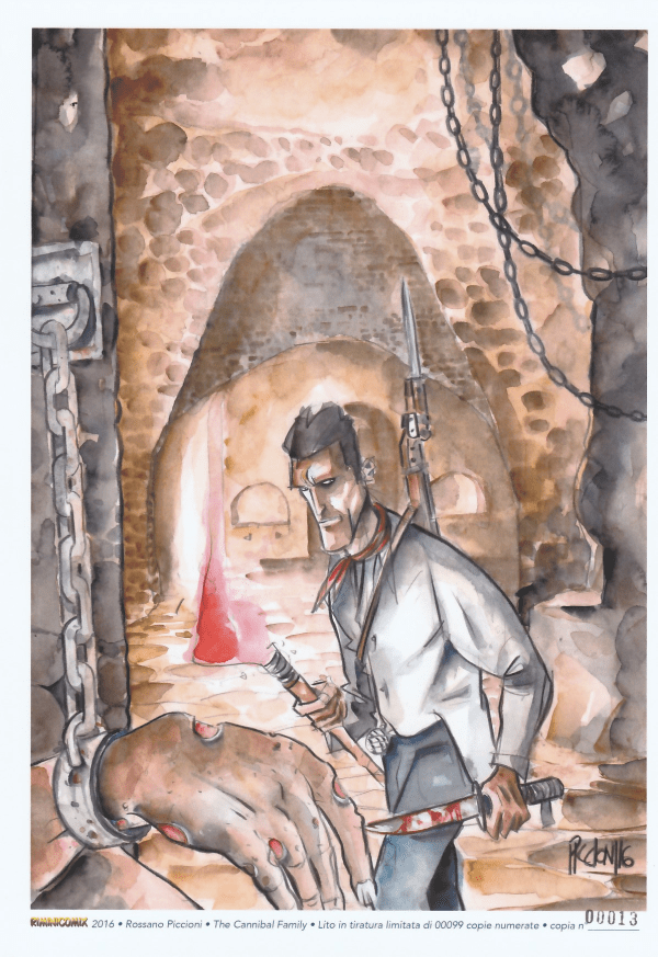 The Cannibal Family Litografia A4 Albo Speciale Riminicomix 2016 - 99 Esemplari