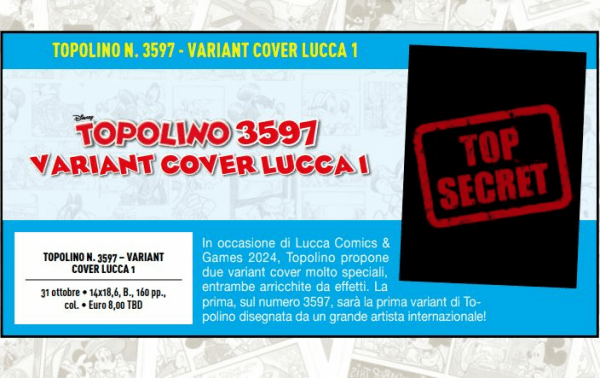 Topolino 3597 Variant Lucca 2024